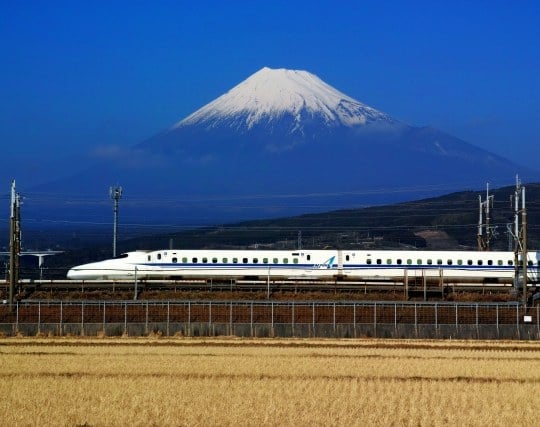 新幹線に乗って目的地へ向かう夢