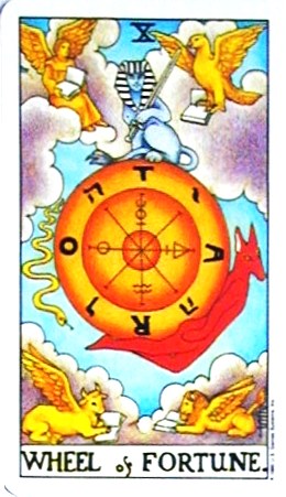銀貨のカード：運命の輪 - Wheel of Fortuneの正位置