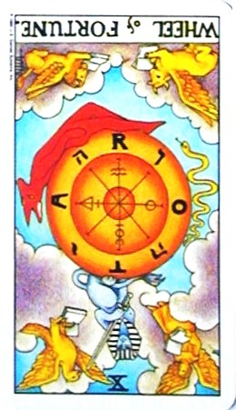 銀貨のカード：運命の輪 - Wheel of Fortuneの逆位置